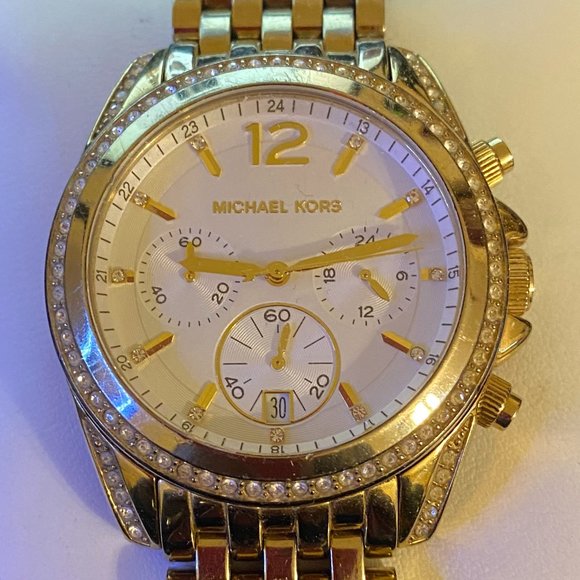 - MICHAEL KORS Pressley Chronograph White Dial Gold-tone Ladies Watch - Picture 4 of 4